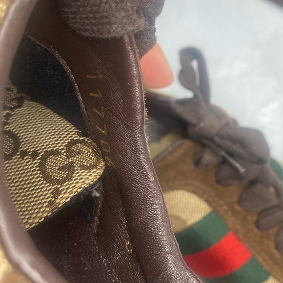 Gucci Beige GG Canvas and Brown Suede Web Detail
Sneakers Size - Picture 4 of 10